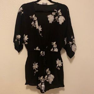 Floral Embroidered Romper